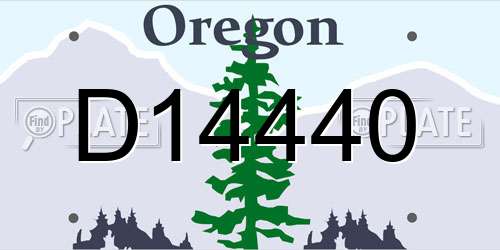D14440 Oregon License Plate