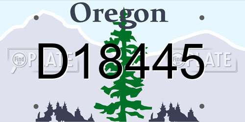 D18445 Oregon License Plate
