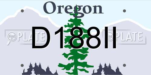 D188II Oregon License Plate