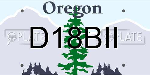 D18BII Oregon License Plate