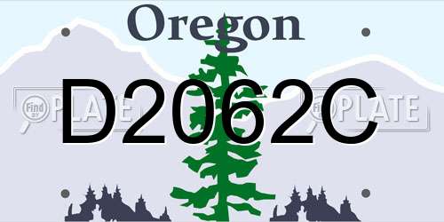 D2062C Oregon License Plate