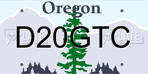 D20GTC Oregon License Plate