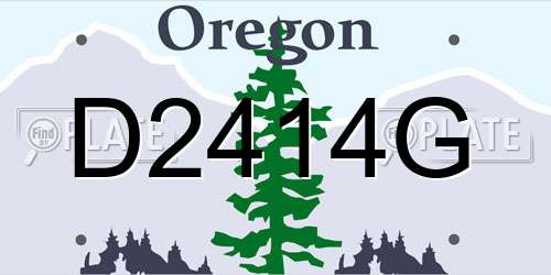 D2414G Oregon License Plate