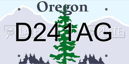 D241AG Oregon License Plate