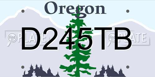 D245TB Oregon License Plate