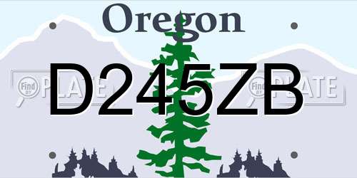 D245ZB Oregon License Plate