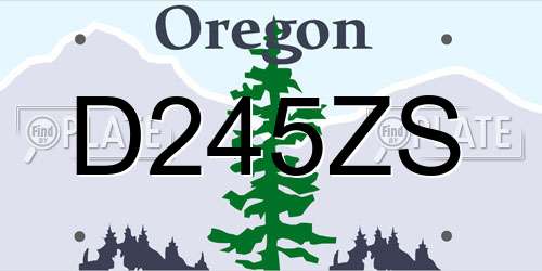 D245ZS Oregon License Plate