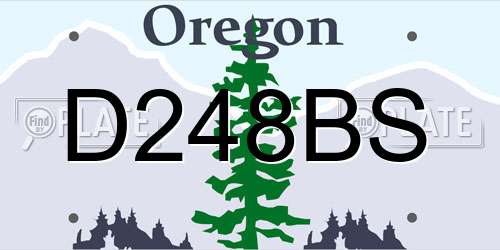 D248BS Oregon License Plate
