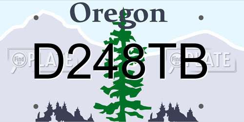 D248TB Oregon License Plate