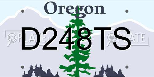D248TS Oregon License Plate