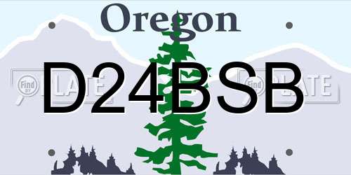D24BSB Oregon License Plate