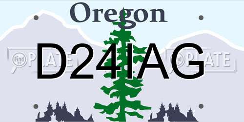 D24IAG Oregon License Plate