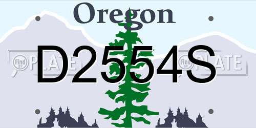 D2554S Oregon License Plate
