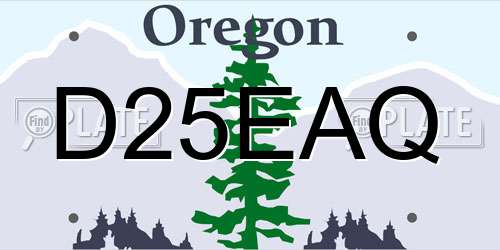 D25EAQ Oregon License Plate