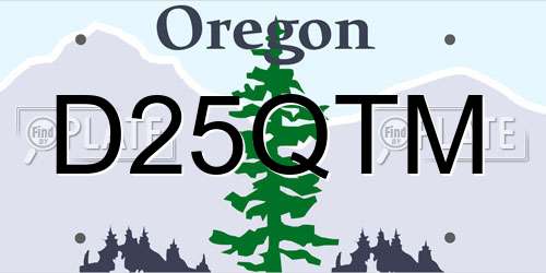 D25QTM Oregon License Plate