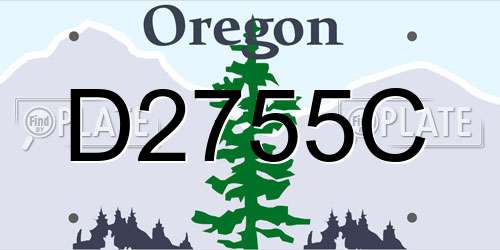 D2755C Oregon License Plate