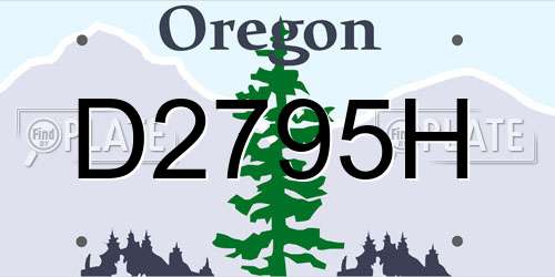 D2795H Oregon License Plate