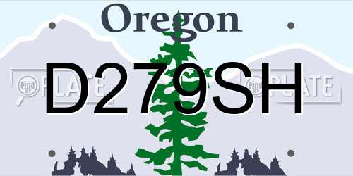 D279SH Oregon License Plate