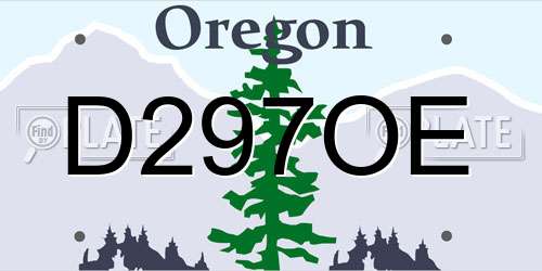 D297OE Oregon License Plate