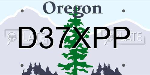 D37XPP Oregon License Plate