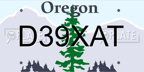 D39XAT Oregon License Plate