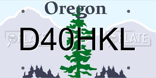 D40HKL Oregon License Plate
