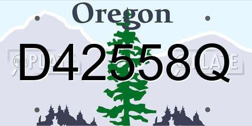 D42558Q Oregon License Plate