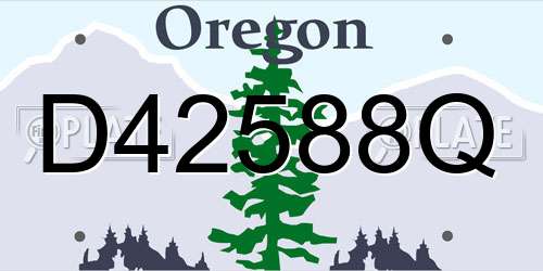 D42588Q Oregon License Plate