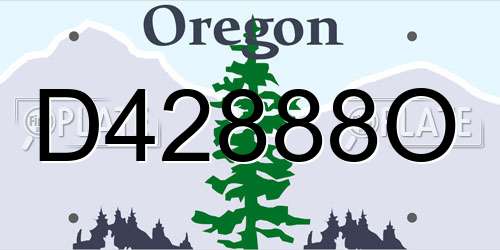 D42888O Oregon License Plate