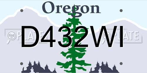 D432WI Oregon License Plate