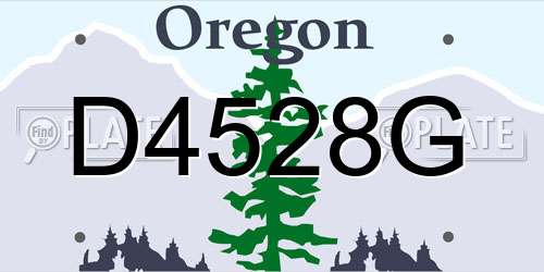 D4528G Oregon License Plate