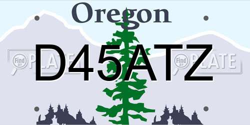 D45ATZ Oregon License Plate