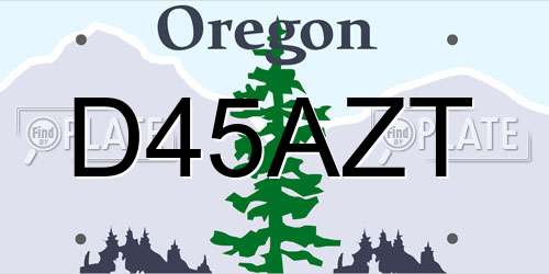 D45AZT Oregon License Plate