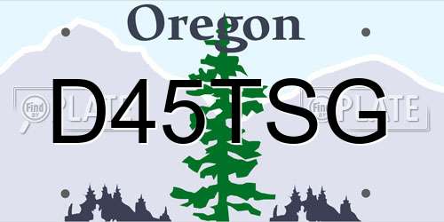 D45TSG Oregon License Plate