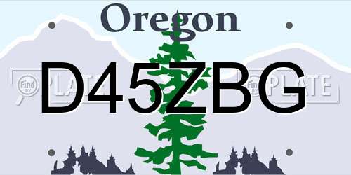 D45ZBG Oregon License Plate