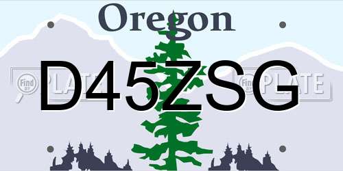 D45ZSG Oregon License Plate