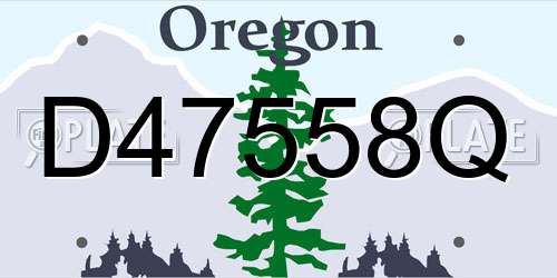 D47558Q Oregon License Plate