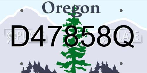 D47858Q Oregon License Plate