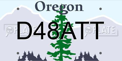 D48ATT Oregon License Plate