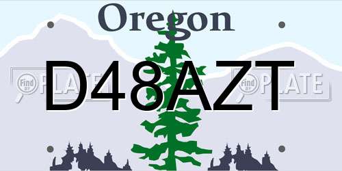D48AZT Oregon License Plate