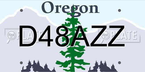 D48AZZ Oregon License Plate