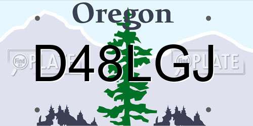 D48LGJ Oregon License Plate