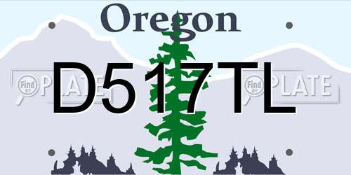 D517TL Oregon License Plate