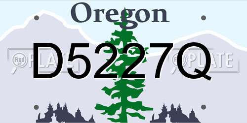 D5227Q Oregon License Plate