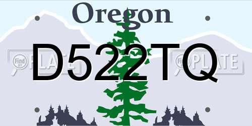D522TQ Oregon License Plate