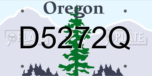 D5272Q Oregon License Plate