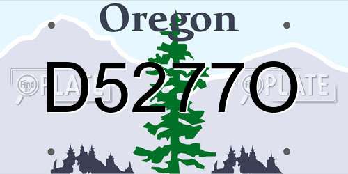 D5277O Oregon License Plate
