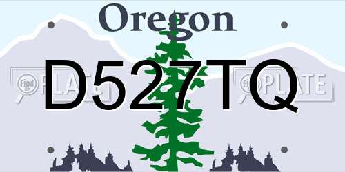 D527TQ Oregon License Plate