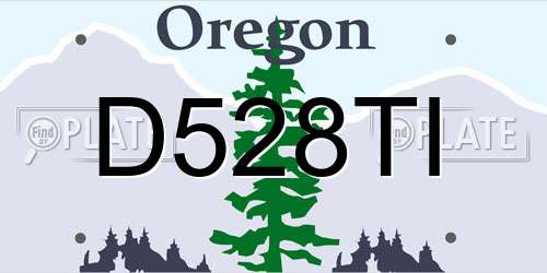 D528TI Oregon License Plate