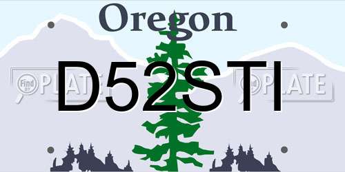 D52STI Oregon License Plate